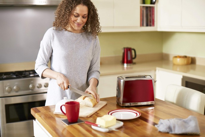 Russell Hobbs - Luna 2 Slice Toaster - Solar Red