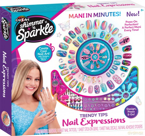Zestaw do paznokci SHIMMER N SPARKLE - Trendy Tips Nail Expressions (65610S)