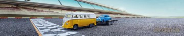 Siku VW T1 with Trailer and VW Beetle (313-2567)