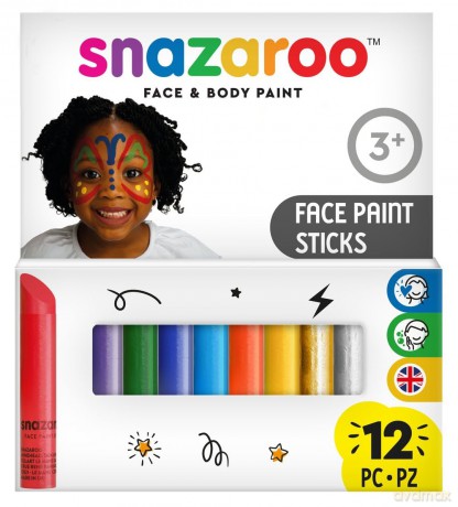 Snazaroo - Make-up colors pins (12 pcs) (791103)