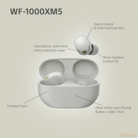 Sony - WF-1000XM5 True Wireless Earbuds Silver