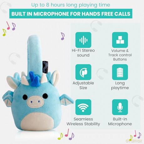 Squishmallows - Plush Bluetooth Headphones - Tatiana (608090)
