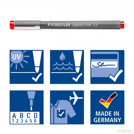 Staedtler - Pigment Liner Colours (30805SBK12)