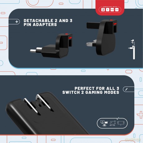Stealth - Slim Travel Adapter - Switch, OLED, Lite, Switch 2