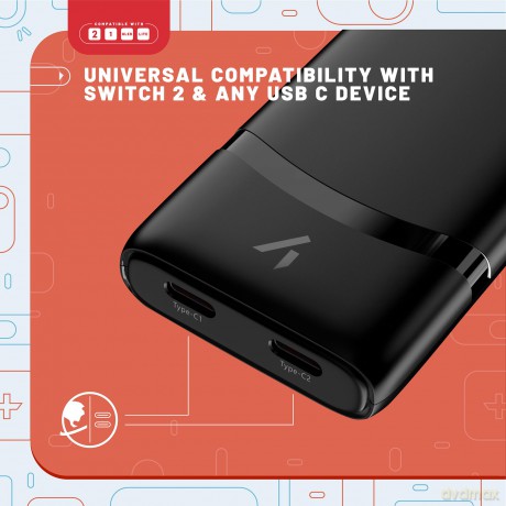Stealth - Slim Travel Adapter - Switch, OLED, Lite, Switch 2