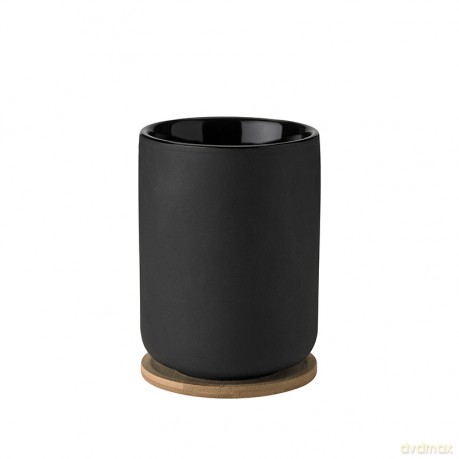 Stelton - Theo Thermo Cup with Coaster 0.25 L (Black)