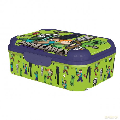Stor - MINECRAFT Asker Lunch box - 17 x 13.5 x 6.2 cm