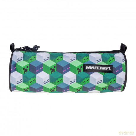 Stor - Minecraft Round Pencil Case - 22 x 7 cm