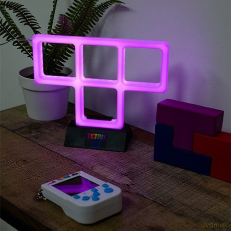Tetris - Purple Neon Light - Purple - 21cm x 14cm