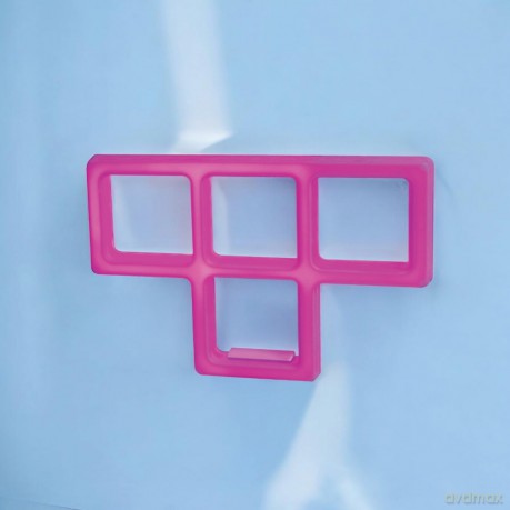 Tetris - Purple Neon Light - Purple - 21cm x 14cm