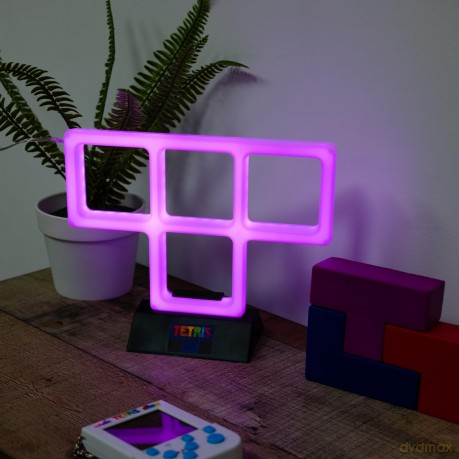 Tetris - Purple Neon Light - Purple - 21cm x 14cm