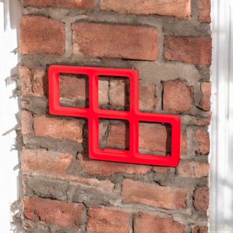 Tetris - Red Neon Light - Red - 21cm x 14cm