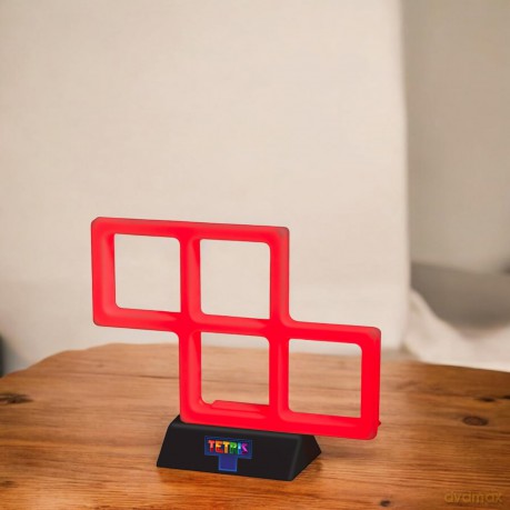 Tetris - Red Neon Light - Red - 21cm x 14cm