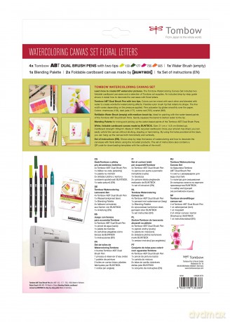 Tombow - Watercoloring Canvas set Floral Letters