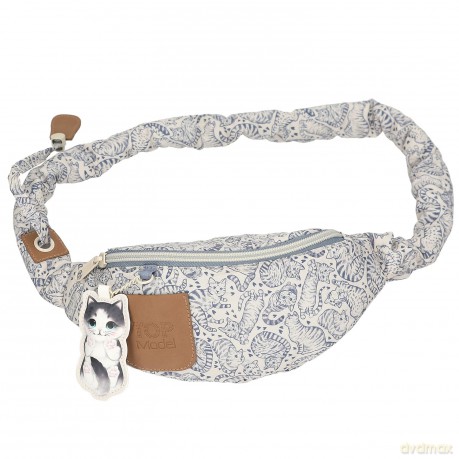 Topmodel - Crossbag CAT LOVE - Light Blue and Cream (413274)