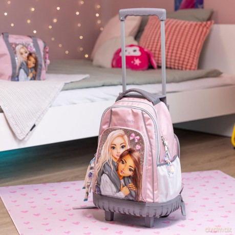 Topmodel - School Backpack Trolley MY BFF - Pink-Grey - 50x34x24 cm (413317)