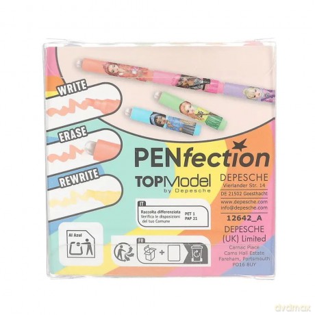 Topmodel - TOPModel Erasable Mini Highlighter - Pink, Orange, Yellow, Blue, Green, Purple - Mini
