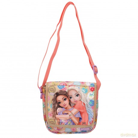 Topmodel - TOPModel Shoulder Bag GIRL POWER - Beige and Coral - Small (413288)