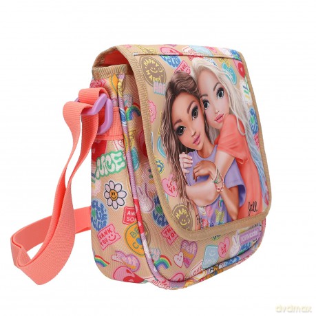 Topmodel - TOPModel Shoulder Bag GIRL POWER - Beige and Coral - Small (413288)