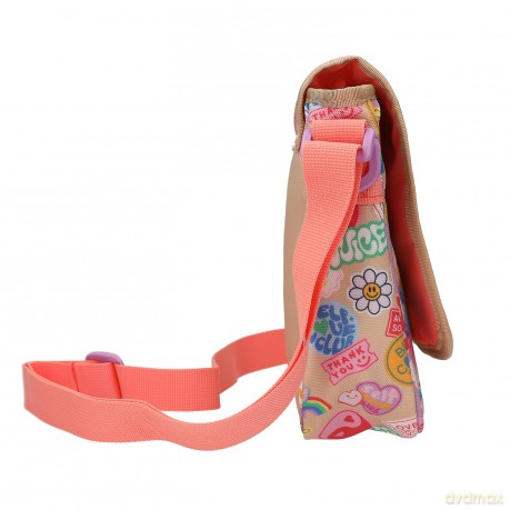 Topmodel - TOPModel Shoulder Bag GIRL POWER - Beige and Coral - Small (413288)