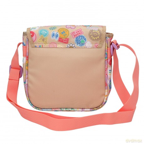 Topmodel - TOPModel Shoulder Bag GIRL POWER - Beige and Coral - Small (413288)