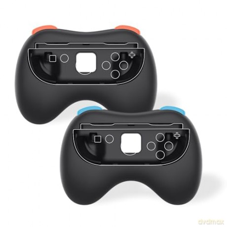 Trade Invaders - Pair of Controller Grips for Switch 2 Joy-Cons - Black