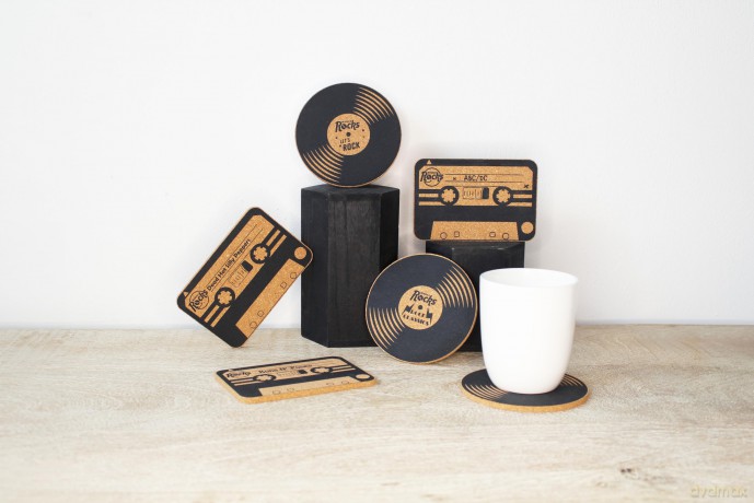 Winkee - Rocks Coaster Set of 6 - Black
