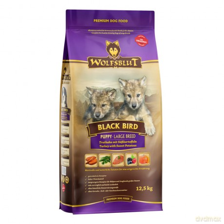 Wolfsblut - black bird Large breed puppy 12,5kg