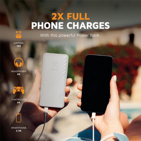 Xtorm - 15W FastCharge Go2 Powerbank 10.000 - Ash White