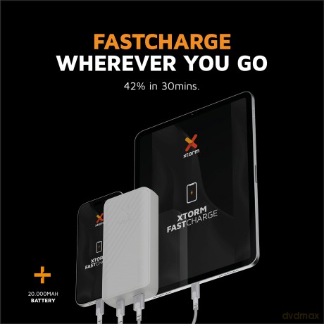 Xtorm - 15W FastCharge Go2 Powerbank 20.000 mAh - White