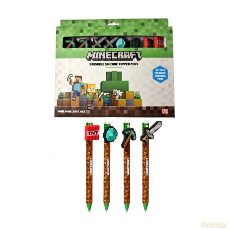 Długopis zmazywalny z nakładką Minecraft 8 sztuk PEN330
