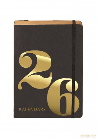 Kalendarz 2026 Kraft A5 DNS złoty [KALENDARZ]