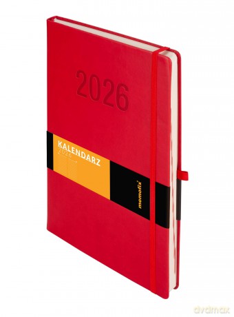 Kalendarz 2026 Memofix A4 DNS czerwony [KALENDARZ]