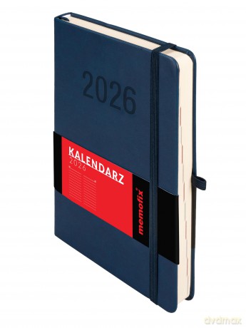 Kalendarz 2026 Memofix A5 DNS granatowy [KALENDARZ]