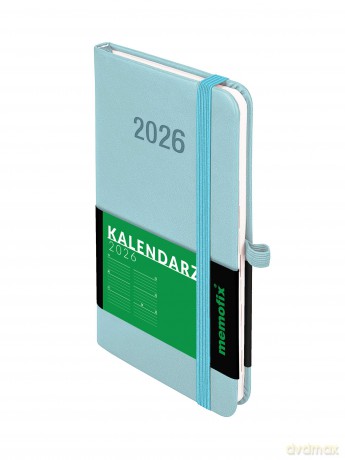 Kalendarz 2026 Memofix A6 TDW błękitny [KALENDARZ]