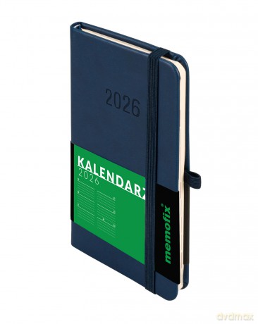 Kalendarz 2026 Memofix A6 TDW granatowy [KALENDARZ]