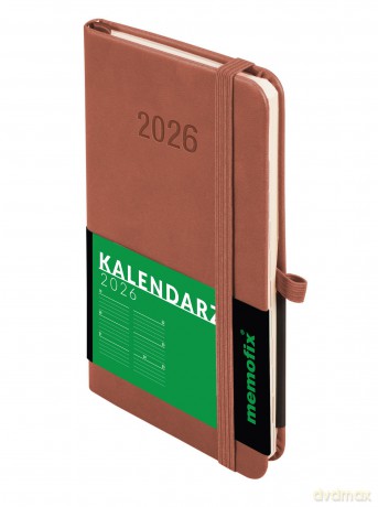 Kalendarz 2026 Memofix A6 TDW mocha mousse [KALENDARZ]