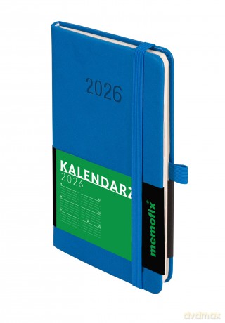 Kalendarz 2026 Memofix A6 TDW niebieski [KALENDARZ]