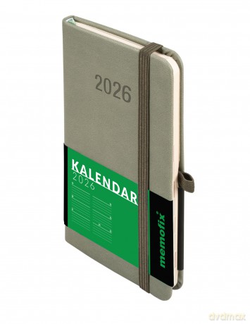 Kalendarz 2026 Memofix A6 TDW oliwkowy [KALENDARZ]