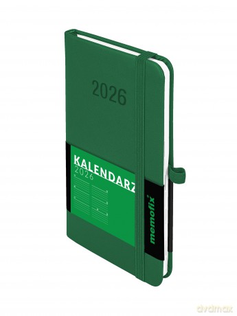 Kalendarz 2026 Memofix A6 TDW zielony [KALENDARZ]