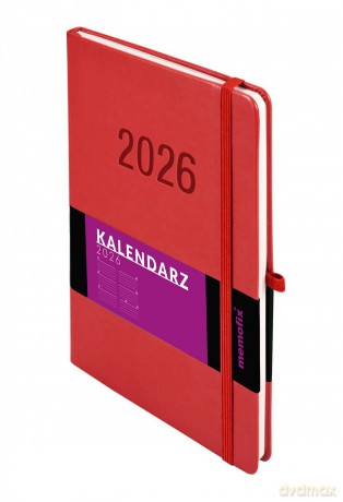 Kalendarz 2026 Memofix B5 TDW czerwony [KALENDARZ]
