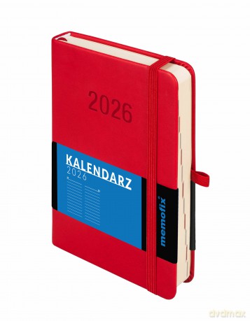 Kalendarz 2026 Memofix B6 DNS czerwony [KALENDARZ]