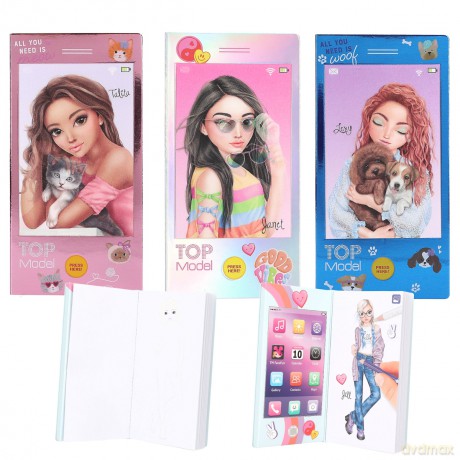 Kolorowanka mini Top Model z dźwiękiem w kształcie telefonu 1szt.mix 13576A