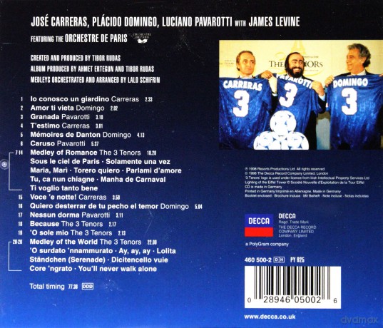 Three Tenors: Paris 98 [CD]