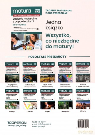 Matura 2026 Informatyka Zadania maturalne z odpowiedziami Repetytorium - Piotr Dobosiewicz [KSIĄŻKA]