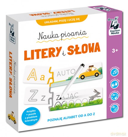 Nauka pisania. Litery i słowa. Książka + puzzle do pisania [KSIĄŻKA]