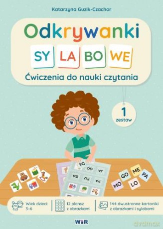 Odkrywanki Sylabowe ćwiczenia do nauki czytania zestaw 1 - Guzik-Czachor Katarzyna [KSIĄŻKA]