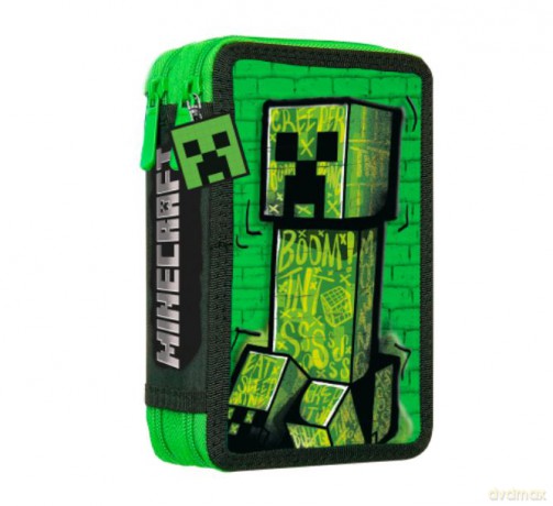 Piórnik dwukomorowy z wyposażeniem Minecraft MC00054