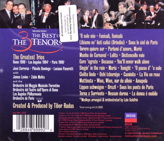 Three Tenors: The Best Of Three Tenors [CD]