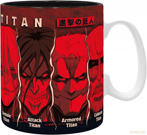 ATTACK ON TITAN - Kubek  460 ml - All Titans - subli - box